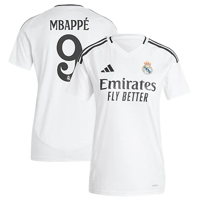 Women's adidas  Kylian Mbappé White Real Madrid 2024/25 Home Replica Player Jersey