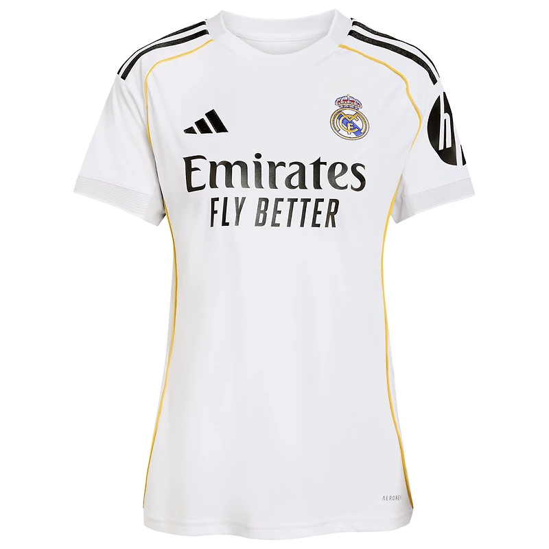 Women's adidas Kylian Mbappé White Real Madrid 2025/26 Home Replica Player Jersey