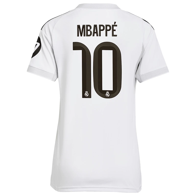 Women's adidas Kylian Mbappé White Real Madrid 2025/26 Home Replica Player Jersey