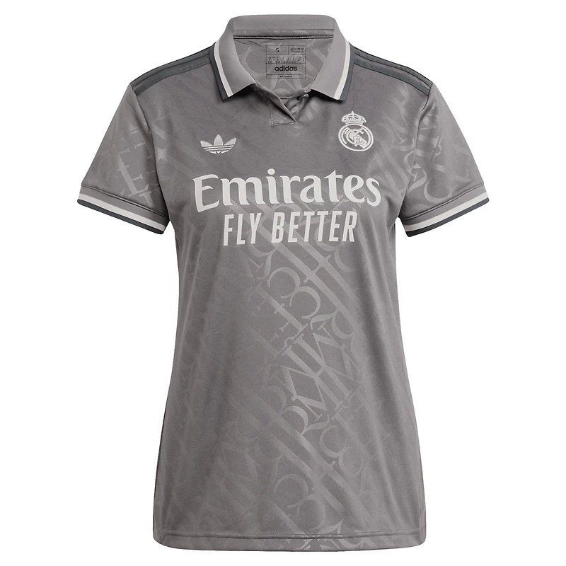 Women's adidas Originals Charcoal Real Madrid 2024/25 Third Replica Jersey