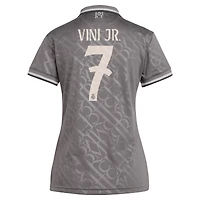 Maillot de joueur réplique adidas Originals Vini Jr. Anthracite Real Madrid 2024/25 pour femme