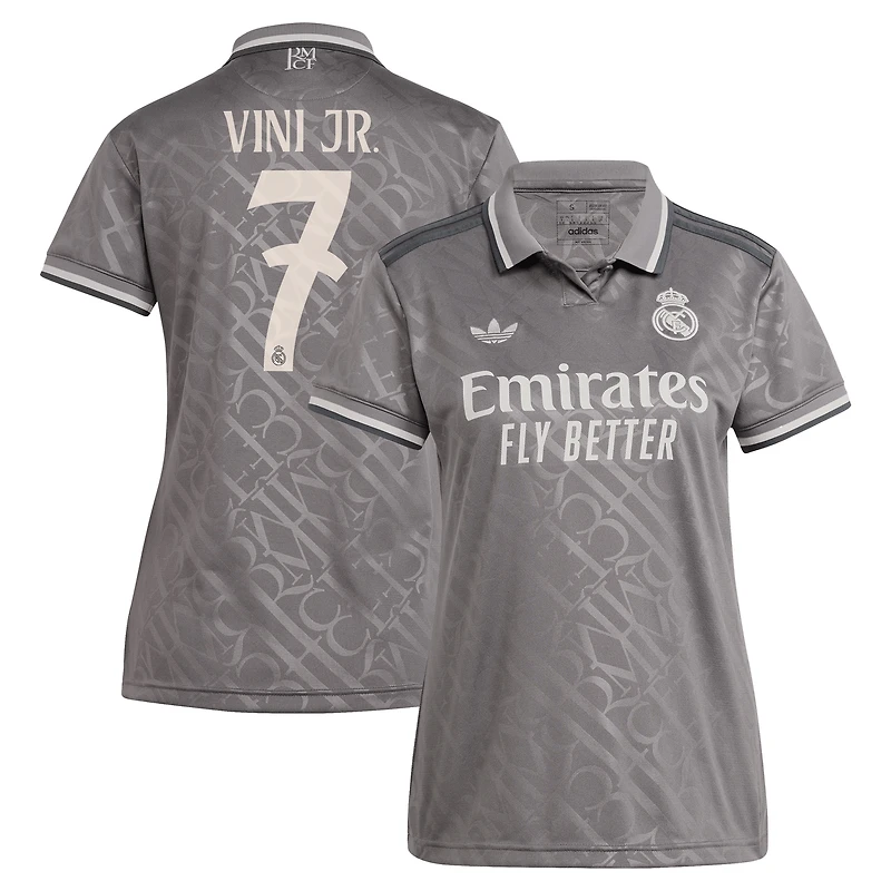 Women's adidas Vini Jr. White Real Madrid 2024/25 Home Replica Player Jersey