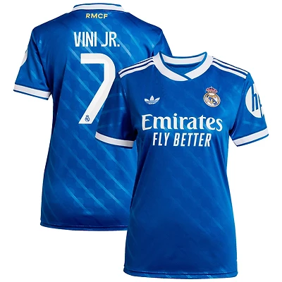 Women's adidas Vinicius Junior Blue Real Madrid 2025/26 Third Replica Player Jersey