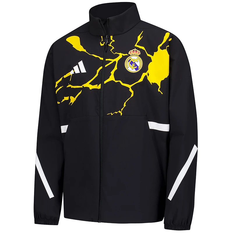 Youth adidas Black Real Madrid x Marvel Anthem Full-Zip Jacket