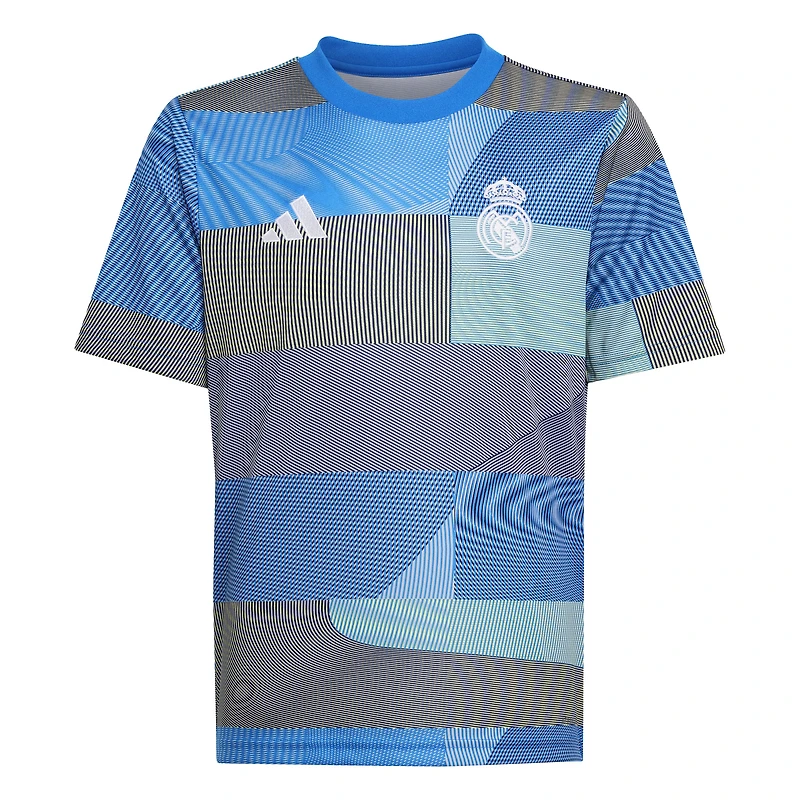 Youth adidas Blue Real Madrid 2025/26 Pre-Match AEROREADY Top