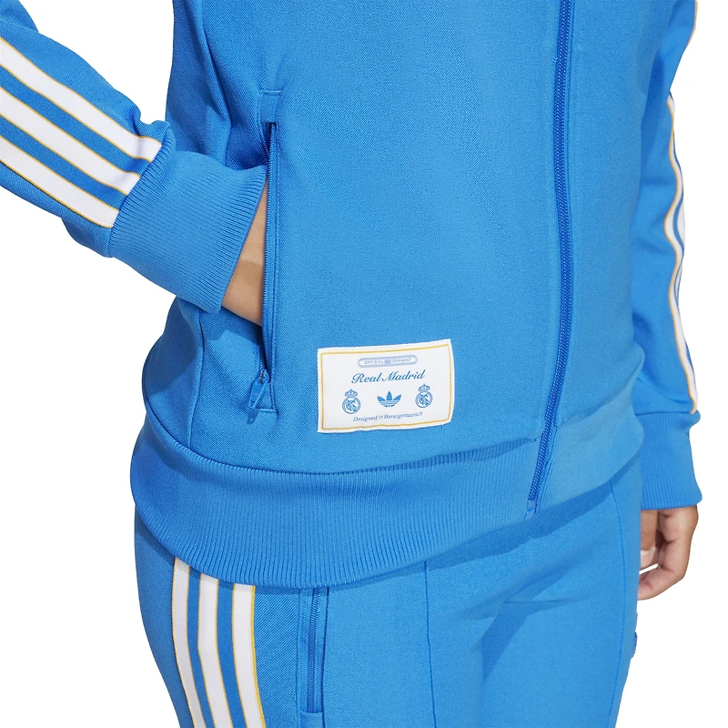 Youth adidas Blue Real Madrid Terrace Icons Full-Zip Track Jacket