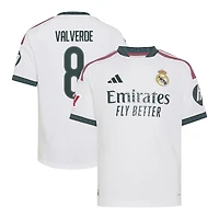 Youth adidas Federico Valverde White Real Madrid 2026/27 Home On-Field Authentic Jersey