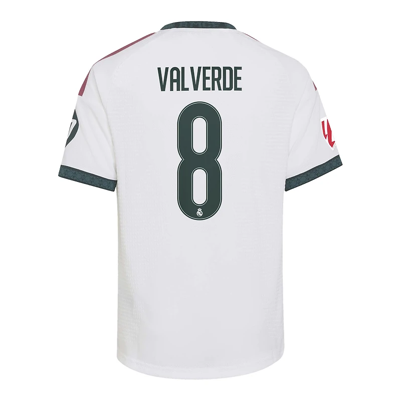 Youth adidas Federico Valverde White Real Madrid 2026/27 Home On-Field Authentic Jersey