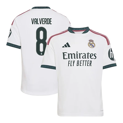 Youth adidas Federico Valverde White Real Madrid 2026/27 Home Replica Jersey