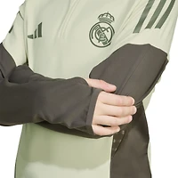 Youth adidas Green Real Madrid 2025/26 Training AEROREADY Quarter-Zip Pullover