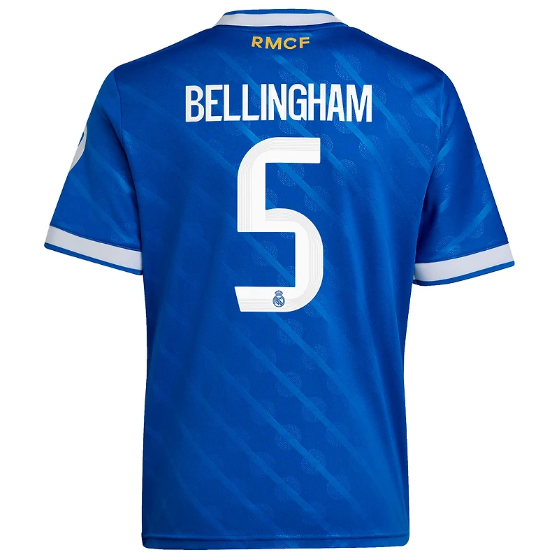 Maillot de joueur adidas Jude Bellingham bleu pour jeune Real Madrid 2025/26