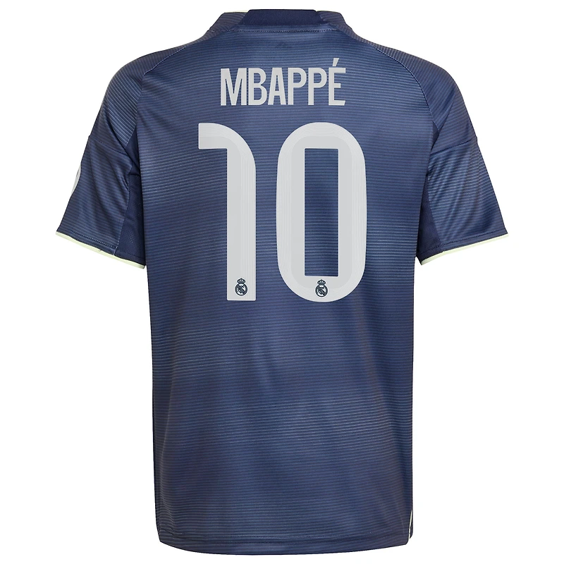 Maillot de joueur extérieur adidas Kylian Mbappé bleu Real Madrid 2025/26