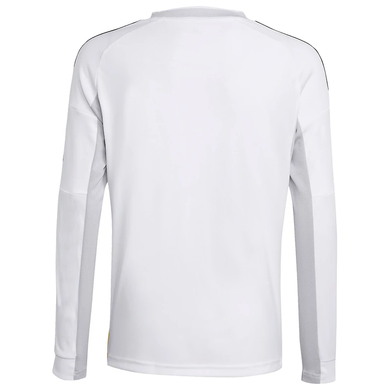 Youth adidas White Real Madrid 2025/26 Home Replica Long Sleeve Jersey