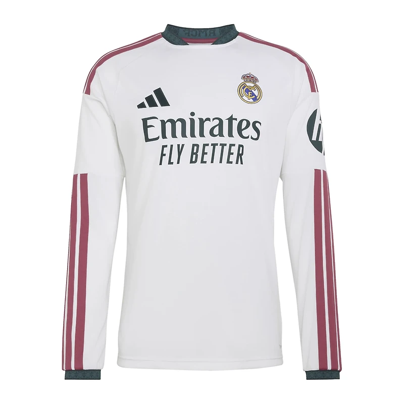Maillot domicile réplique manches longues blanc adidas Real Madrid 2026/27 pour jeunes