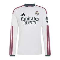 Maillot domicile réplique manches longues blanc adidas Real Madrid 2026/27 pour jeunes