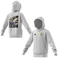 Sweat à capuche adidas Real Madrid x Marvel blanc pour enfant