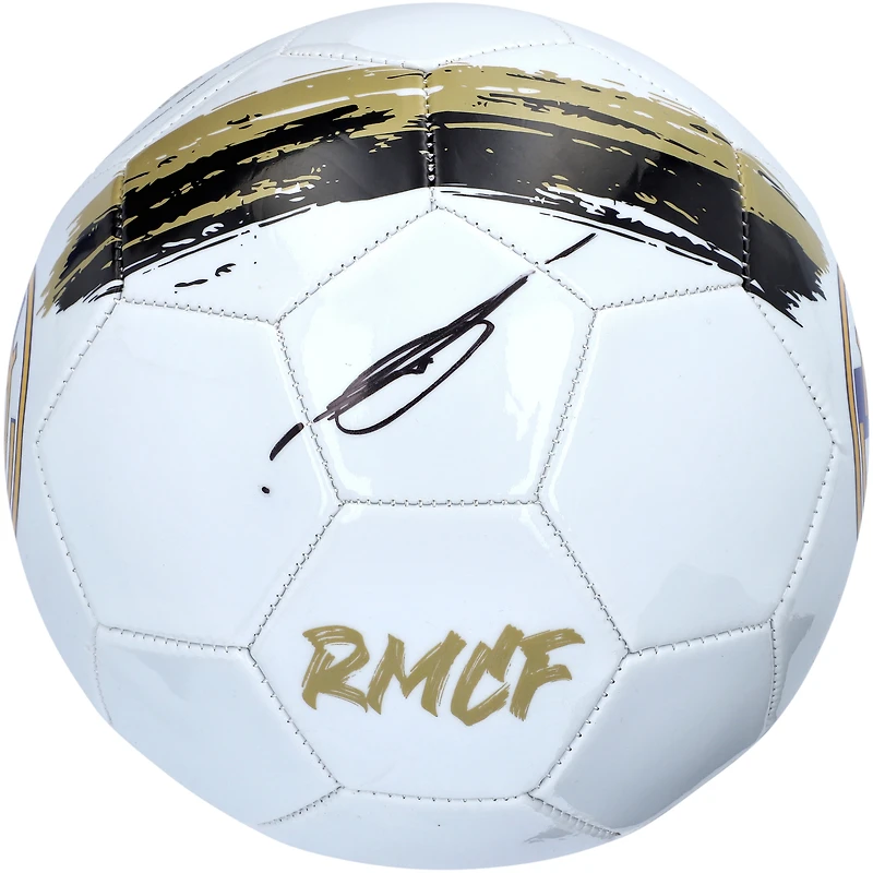 Ballon de football avec logo autographié par Zinedine Zidane du Real Madrid