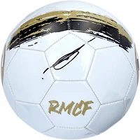Ballon de football avec logo autographié par Zinedine Zidane du Real Madrid