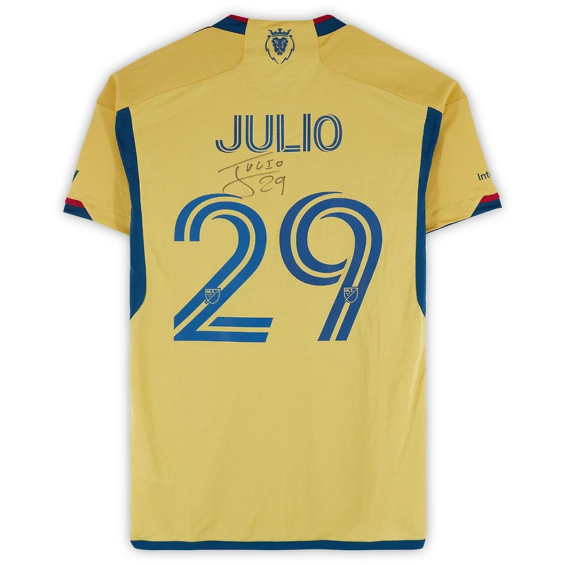 Anderson Julio Real Salt Lake Autographed Match-Used #29 Gold adidas Jersey from the 2024 MLS Season - Size S