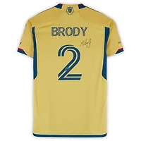 Andrew Brody Real Salt Lake Autographed Match-Used #2 Gold adidas Jersey from the 2024 MLS Season - Size S
