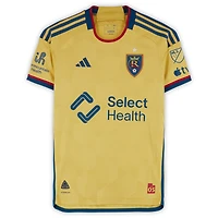 Andrew Brody Real Salt Lake Autographed Match-Used #2 Gold adidas Jersey from the 2024 MLS Season - Size S
