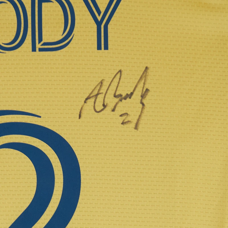 Andrew Brody Real Salt Lake Autographed Match-Used #2 Gold adidas Jersey from the 2024 MLS Season - Size S