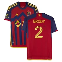 Andrew Brody Real Salt Lake Autographed Match-Used #2 Red adidas Jersey from the 2024 MLS Season - Size S