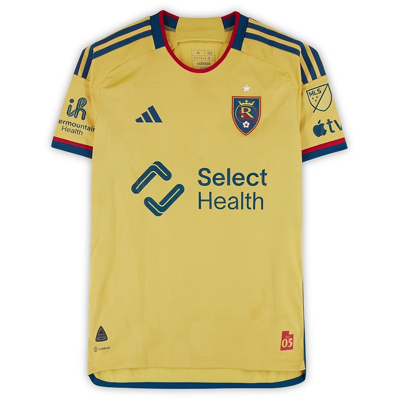 Bode Hidalgo Real Salt Lake Autographed Match-Used #19 Gold adidas Jersey from the 2024 MLS Season - Size M