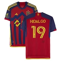 Bode Hidalgo Real Salt Lake Autographed Match-Used #19 Red adidas Jersey from the 2024 MLS Season - Size M