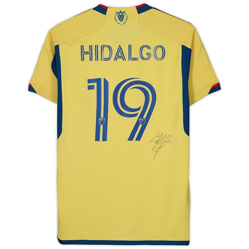 Bode Hidalgo Real Salt Lake Autographed Match-Used #19 Yellow Jersey from the 2023 MLS Season
