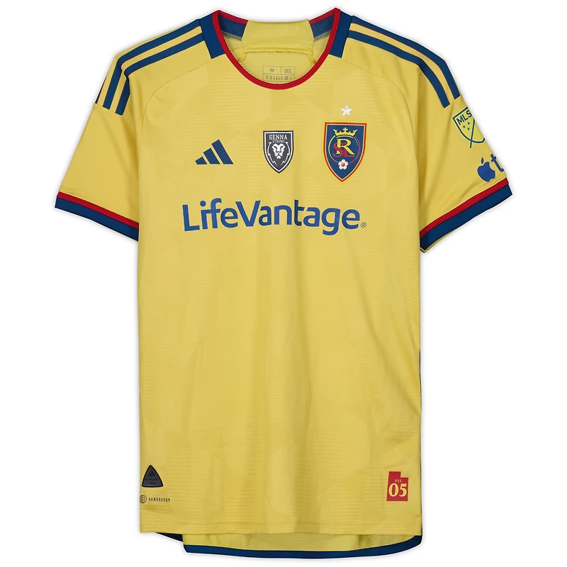 Bode Hidalgo Real Salt Lake Autographed Match-Used #19 Yellow Jersey from the 2023 MLS Season
