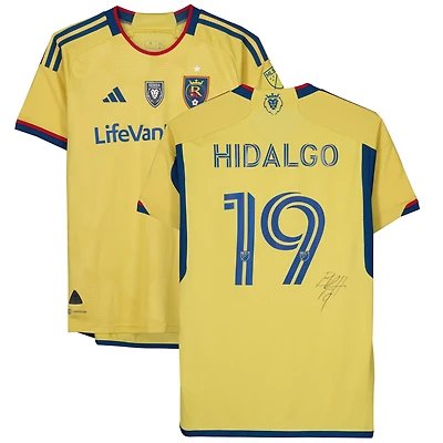 Bode Hidalgo Real Salt Lake Autographed Match-Used #19 Yellow Jersey from the 2023 MLS Season