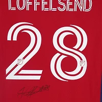 Jasper Löffelsend Real Salt Lake Autographed Match-Used #28 Red Jersey from the 2023 MLS Season