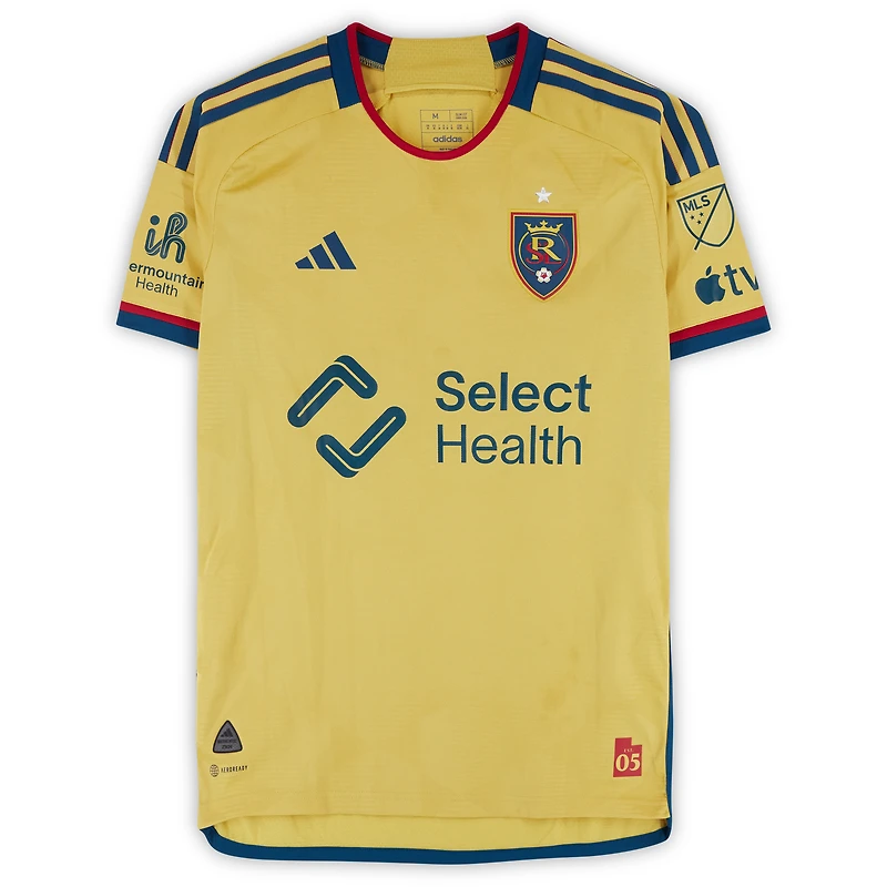 Maikel Chang Real Salt Lake Autographed Match-Used #16 Gold adidas Jersey from the 2024 MLS Season - Size M