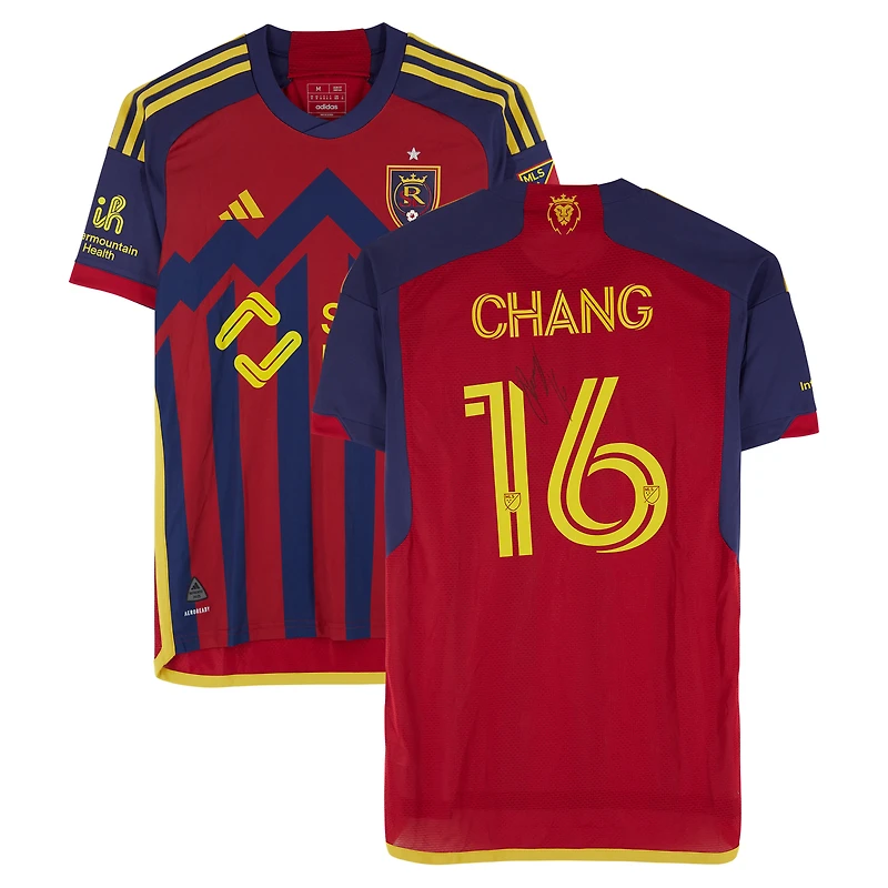 Maikel Chang Real Salt Lake Autographed Match-Used #16 Red adidas Jersey from the 2024 MLS Season - Size M