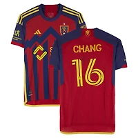 Maikel Chang Real Salt Lake Autographed Match-Used #16 Red adidas Jersey from the 2024 MLS Season - Size M