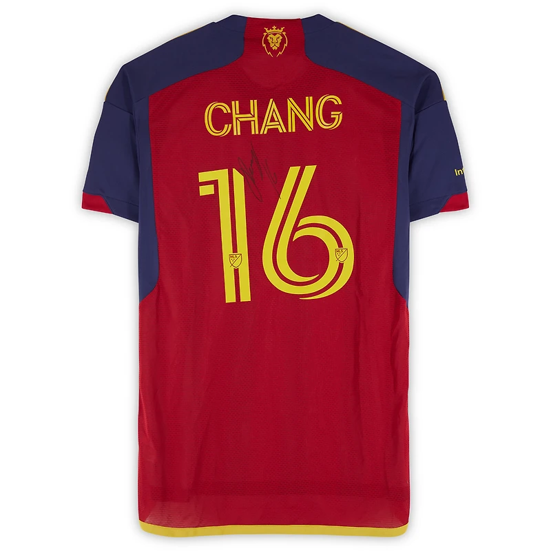 Maikel Chang Real Salt Lake Autographed Match-Used #16 Red adidas Jersey from the 2024 MLS Season - Size M