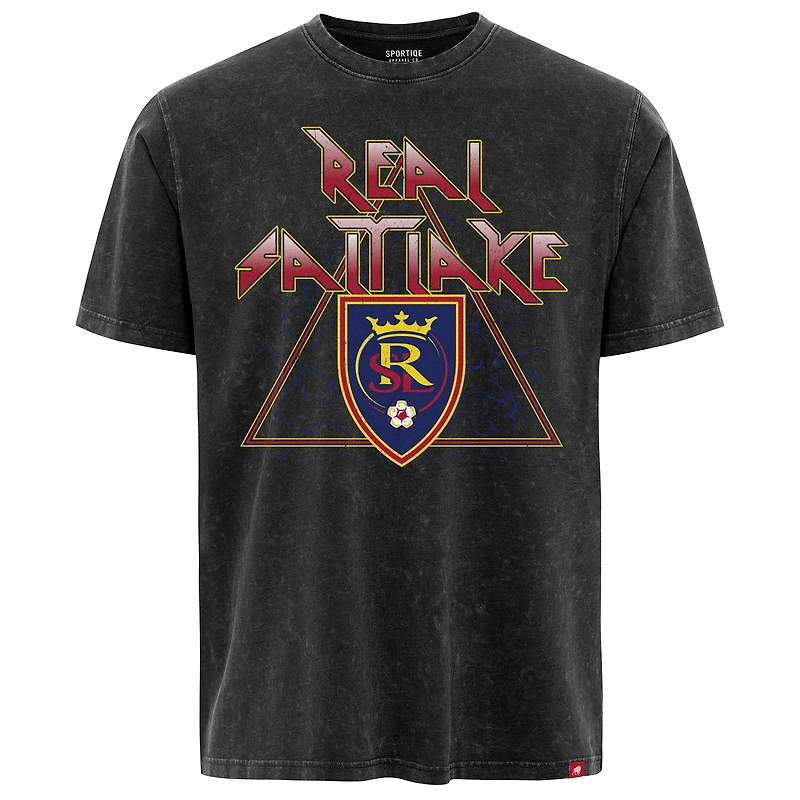 Men's Sportiqe  Charcoal Real Salt Lake Distressed Angus T-Shirt