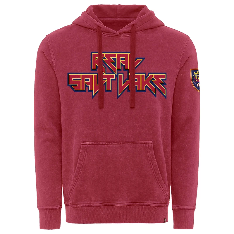 Men's Sportiqe Crimson Real Salt Lake Distressed Jimi Pullover Hoodie