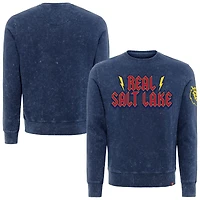 Men's Sportiqe  Navy Real Salt Lake Distressed Freddy Pullover Sweatshirt
