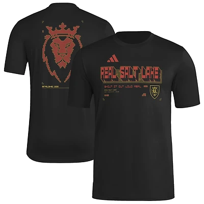 Men's adidas  Black Real Salt Lake 2026 Anthem AEROREADY Pregame T-Shirt