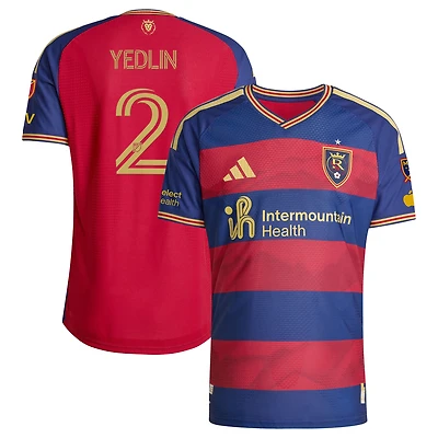 Men's adidas DeAndre Yedlin Red Real Salt Lake 2026 The Switchback On-Field Authentic Patch Jersey