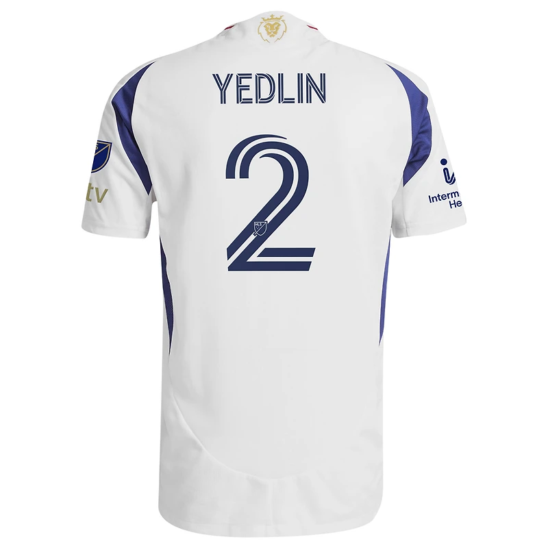 Men's adidas DeAndre Yedlin White Real Salt Lake 2025 Grid City On-Field Authentic Jersey
