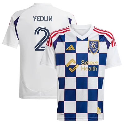 Men's adidas DeAndre Yedlin White Real Salt Lake 2025 Grid City Replica Jersey