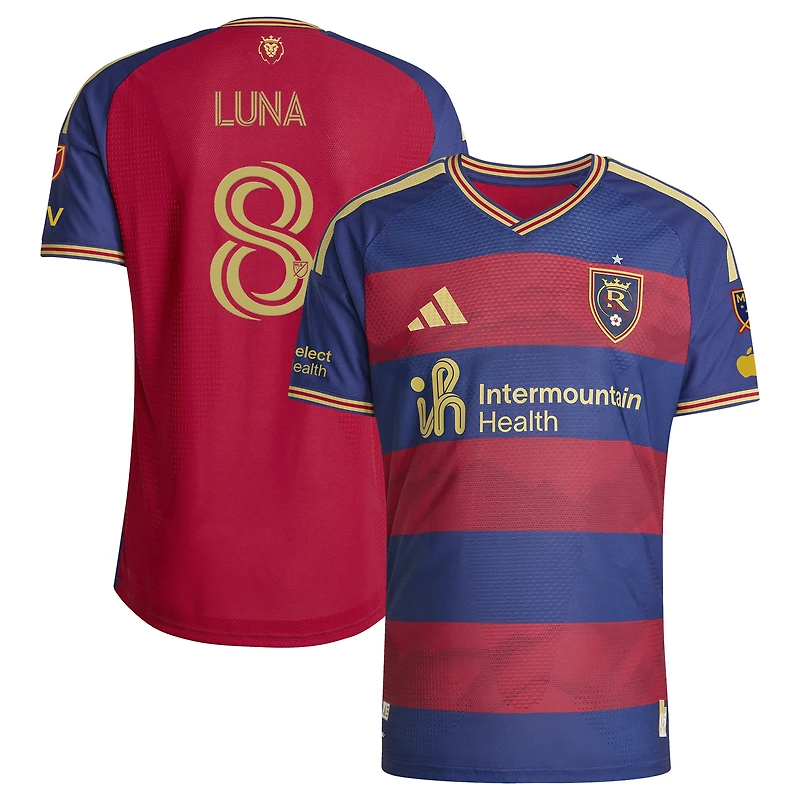 Men's adidas Diego Luna Red Real Salt Lake 2026 The Switchback On-Field Authentic Patch Jersey
