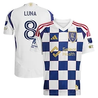 Men's adidas Diego Luna White Real Salt Lake 2025 Grid City On-Field Authentic Jersey