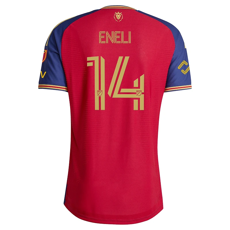 Maillot authentique adidas Emeka Eneli rouge Real Salt Lake 2026 The Switchback pour homme