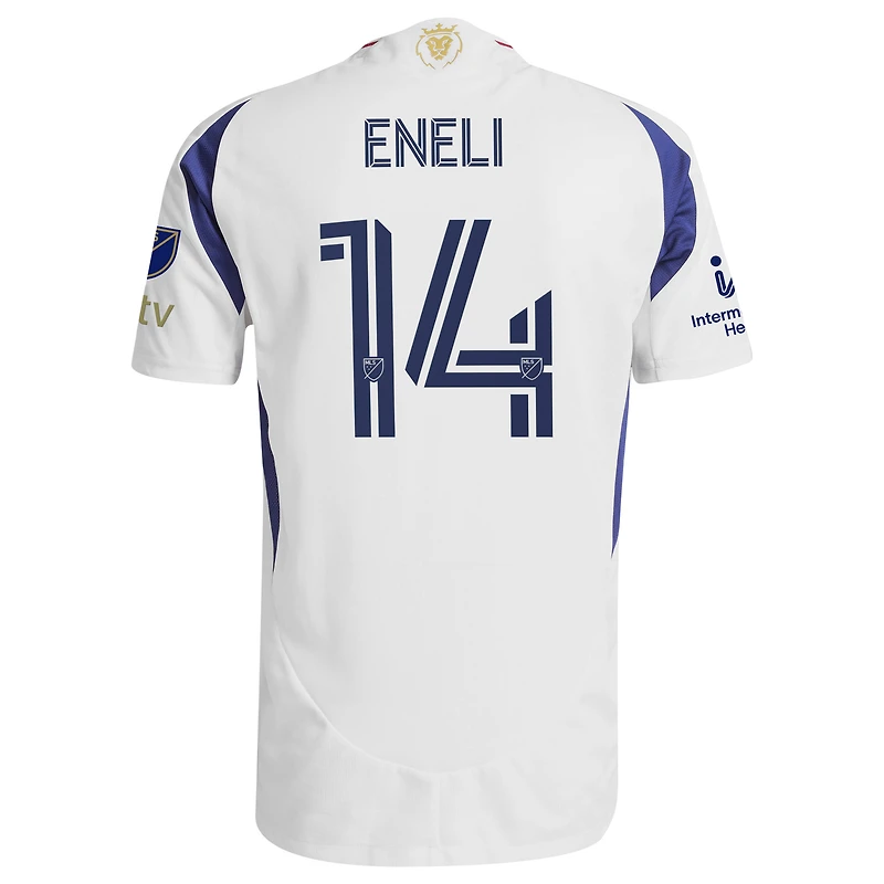 Men's adidas Emeka Eneli White Real Salt Lake 2025 Grid City On-Field Authentic Jersey