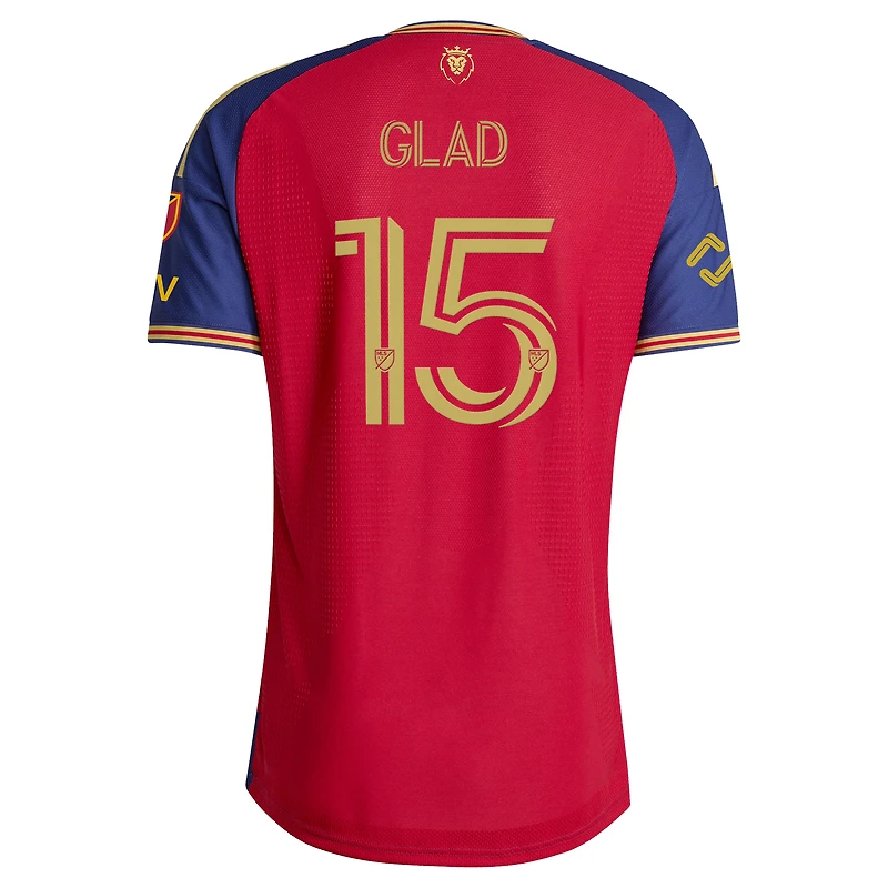 Men's adidas Justen Glad Red Real Salt Lake 2026 The Switchback On-Field Authentic Patch Jersey