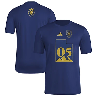 Men's adidas  Navy Real Salt Lake 2025 Jersey Hook AEROREADY T-Shirt